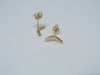 14k Solid Gold Angle Studs, Minimal Jewelry, Solid Gold Studs, Hypoallergenic
