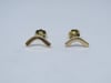 14k Solid Gold Angle Studs, Minimal Jewelry, Solid Gold Studs, Hypoallergenic