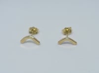 Image 5 of 14k Solid Gold Angle Studs, Minimal Jewelry, Solid Gold Studs, Hypoallergenic