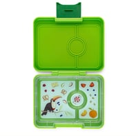 Image 1 of Yumbox Snack 3 Compartments Lime Green NEW