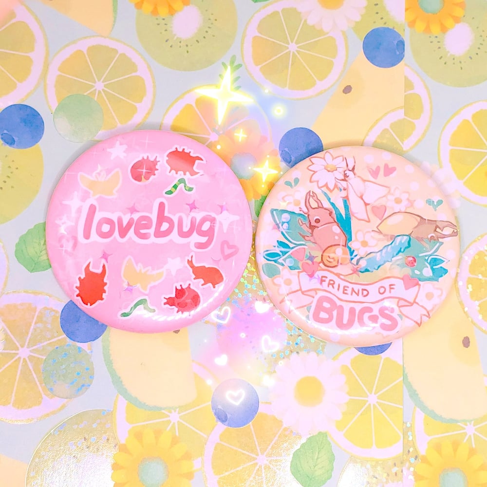Image of bug lovers buttons ^_^