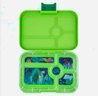 Image 1 of Yumbox Tapas Bento Box 5 Compartments Greenwich Green Jungle Tray