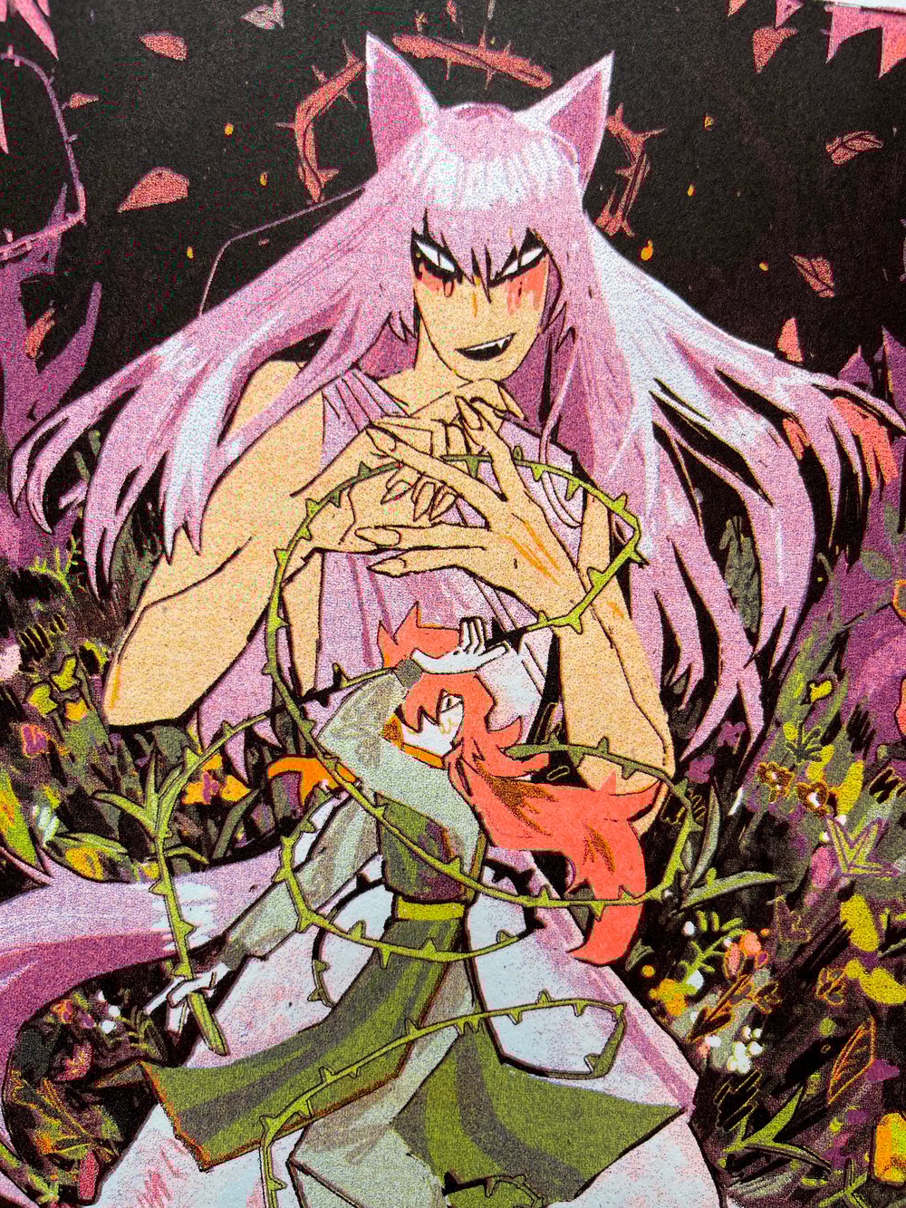Image of Kurama and Hiei Risographs