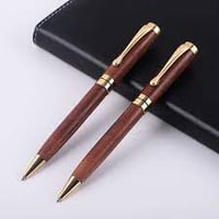 Ambassador Style Luxury Gold and Oak Wood Work Pen.