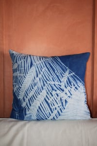 Image 1 of Shibori / Indigo Dyed / Linen pillow case