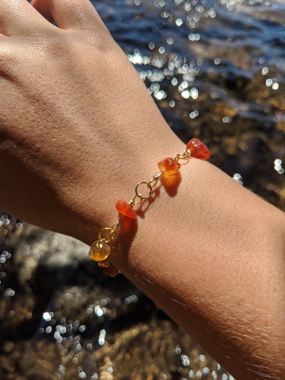 Image of Carnelian Chip Bracelet