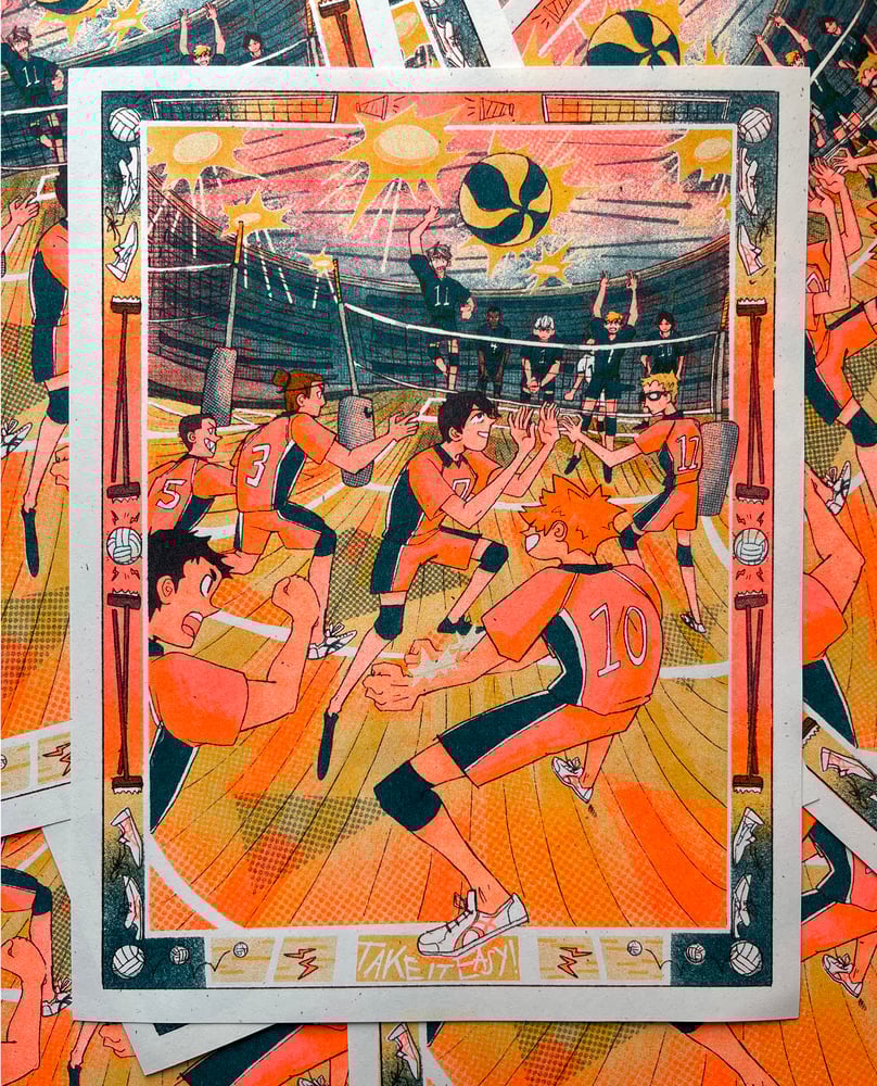 Image of Karasuno vs. Inarizaki Risograph