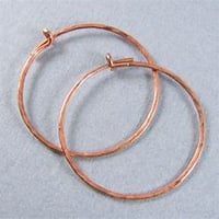 Image 1 of Copper Hoop Earrings 