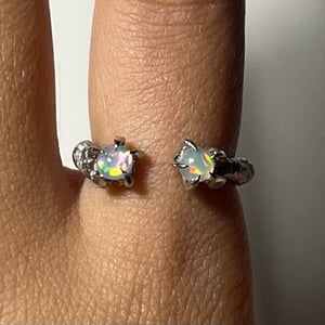 Opal Duo Ring | Adjustable | Size 5 to 7.5