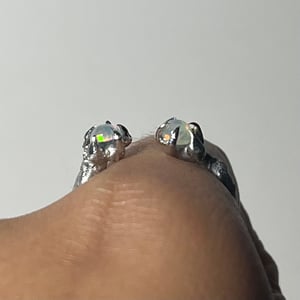 Opal Duo Ring | Adjustable | Size 5 to 7.5