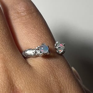 Opal Duo Ring | Adjustable | Size 5 to 7.5