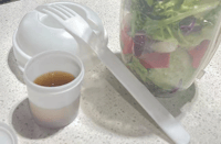 Image 3 of Portable Breakfast Cup - Oatmeal Cereal Nut Yogurt Salad Container  With Fork Sauce Cup Lid 