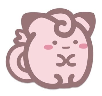 Shy Clefairy Vinyl Sticker