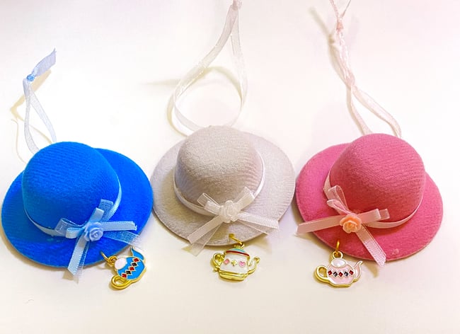 Tiny Tea Hat Ornaments