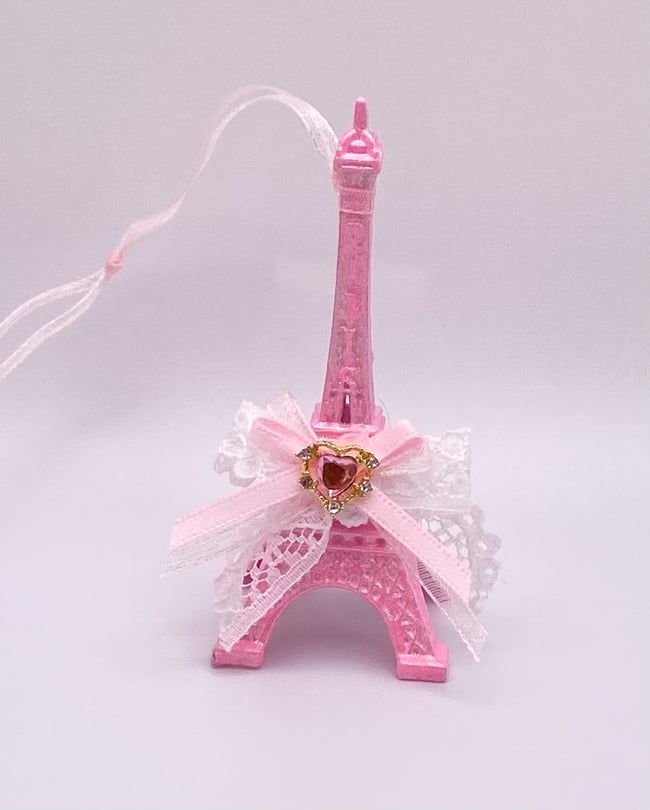 Bow Decor Eiffel Tower Ornaments