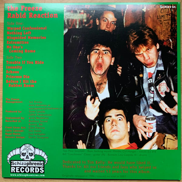 THE FREEZE - Rabid Reaction LP