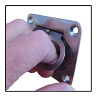 Image 2 of Flush Ring Finger Pull Handle (Rectanglular) Cabinet Handle Recessed Stainless, Finger Pull Handle