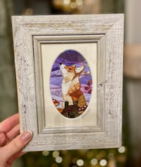 Image 1 of Mini framed oval print 12x8cm. 