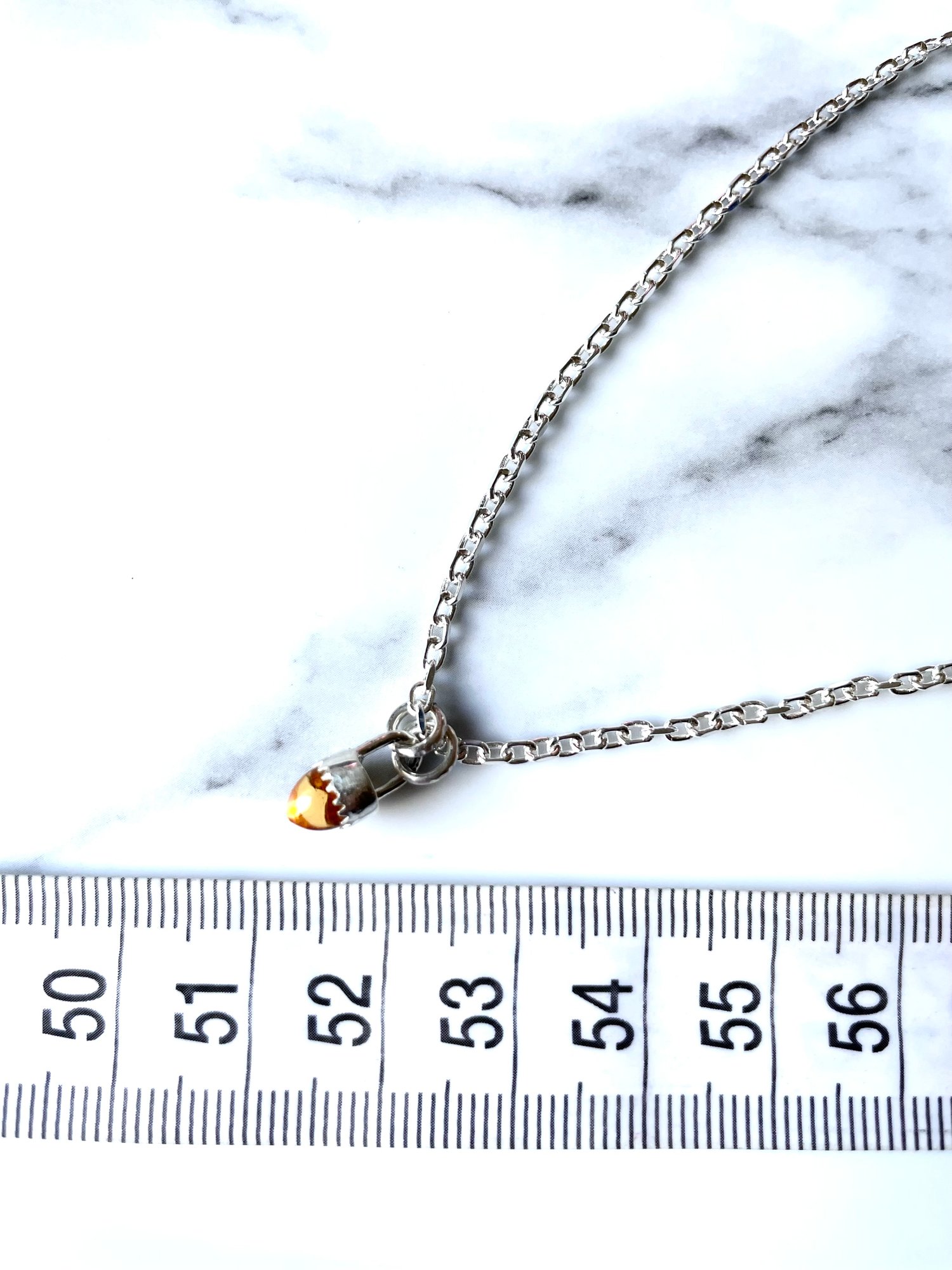 Image of Handmade Sterling Silver Citrine Bullet Point Pendant