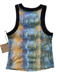 Image 5 of M Ladies Fitted Knit Contrast Tank in Cool Watercolor Dye