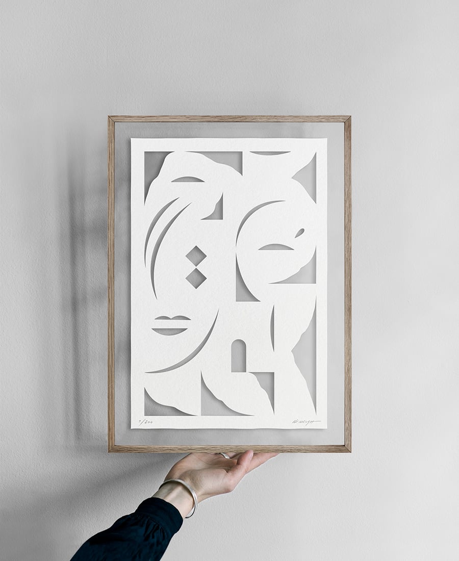 Image of Face White · Papercut 