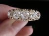 Early Victorian 18ct yellow gold old cut diamond 2.60-2.80ct 5 stone ring