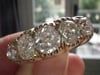 Early Victorian 18ct yellow gold old cut diamond 2.60-2.80ct 5 stone ring