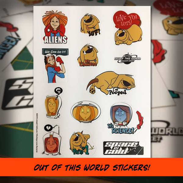 Image of Out of This World Sticker Sheet 12pcs.