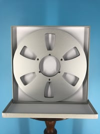 Image 3 of Burlington Recording 1/4" x 10.5" SILVER Extra Heavy Duty NAB Metal Reel in Silver Box - 6 Windows