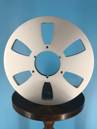 Image 1 of Burlington Recording 1/4" x 10.5" SILVER Extra Heavy Duty NAB Metal Reel in Silver Box - 6 Windows