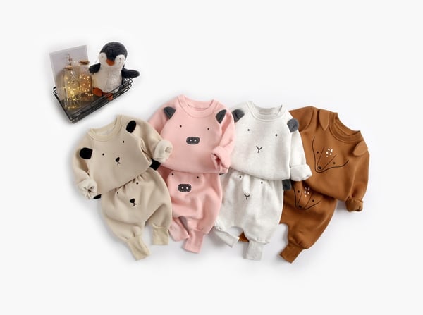 Image of Two-Piece Baby Velvet Sweater Sets