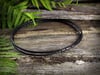 Black Braided Leather Bolo Cord Necklace