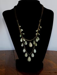 Vintage green Leather w/ Charm Neacklace