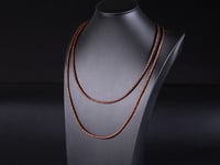 Image 3 of Vintage Brown Braided Leather Bolo Cord Necklace