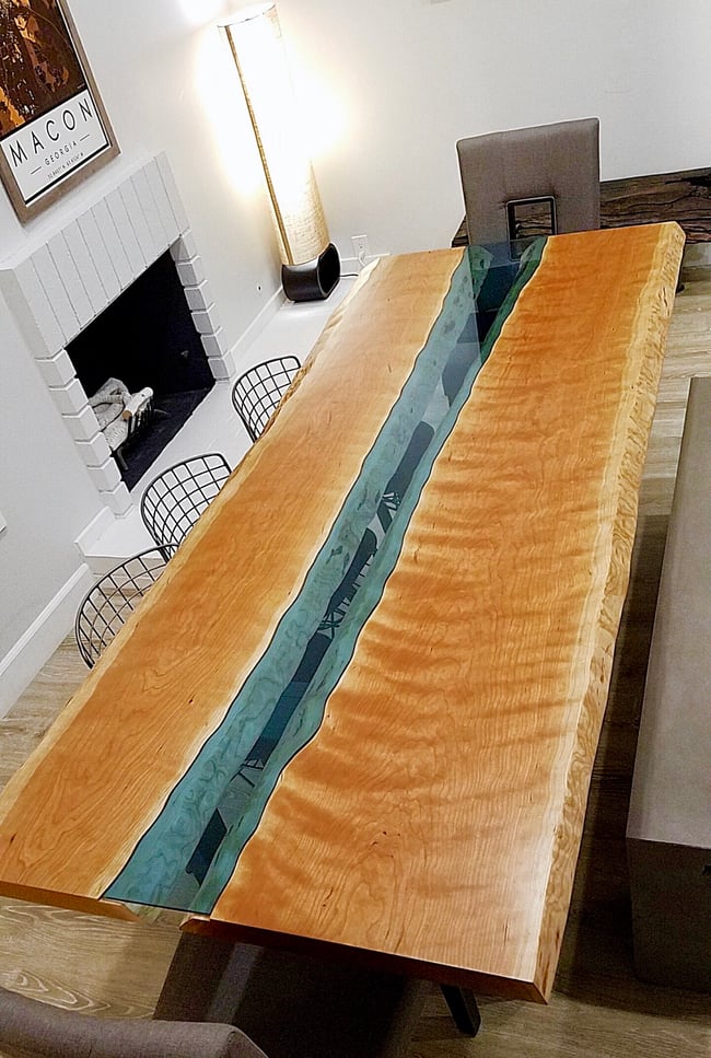Curly Cherry River Dining Table