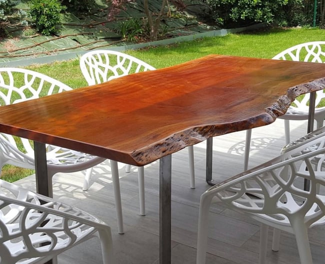 Live Edge African Mahogany Dining Table