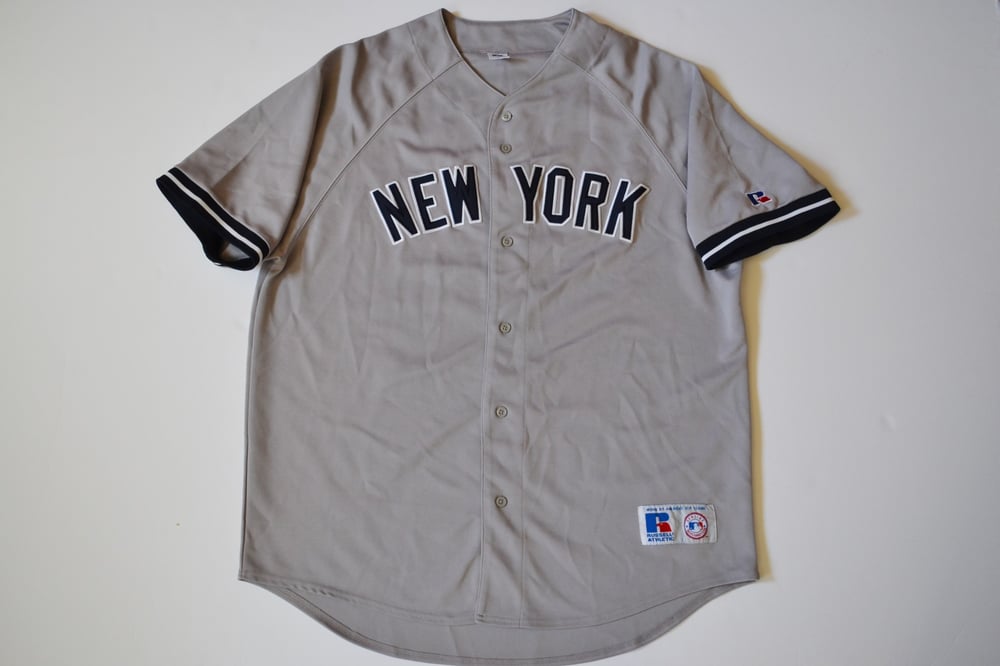 Image of Vintage 2000's New York Yankees Russell Athletic Jersey Sz.XXL