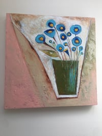 Image 2 of Floral acrylic painting. 