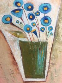 Image 1 of Floral acrylic painting. 