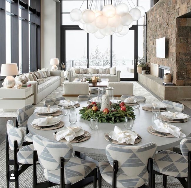 Round Graywash Dining Table