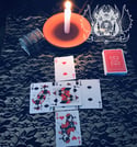 “Cartomancy” 3 questions Conjure reading with playing cards..