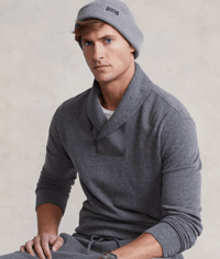 Image 1 of Polo Ralph Lauren Luxury Jersey Shawl Pullover