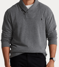 Image 2 of Polo Ralph Lauren Luxury Jersey Shawl Pullover