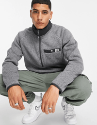 Image 1 of NWT THE NORTH FACE GORDON LYONS 1/4 ZIP FLEECE IN GREY