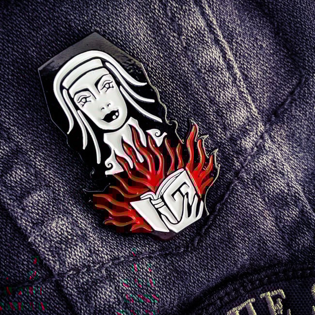 20% OFF Tainted Press 'Book of Fire' Enamel Pin
