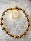 Quondong + red and yellow jasper necklace