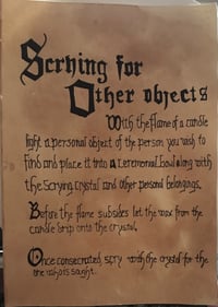 Image 1 of Scrying for other objects- Charmed book of shadows page 