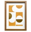 Rei Picture in Mustard and Gold (Stencilled Art, Modern Art, Minimalist Art, Geometric Art, Wall Art