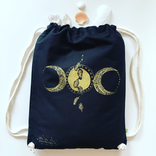 Image of Gym bag *Triple Moon*- Coton Organique