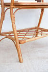 Table d'appoint vintage en rotin